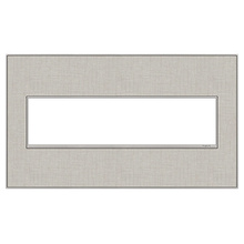 adorne® True Linen 4-Gang Screwless Wall Plate