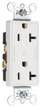 Heavy Duty Decorator Spec Grade 20A Plug Load Controllable Receptacle, White Heavy Duty Decorator Spec Grade 20A Plug Load Controllable Receptacle, White