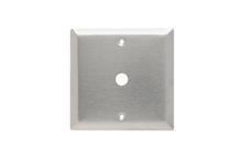 2-Gang 302/304 Stainless Steel Wall Plate, Communication Plate w/ Center OpeningTelephone