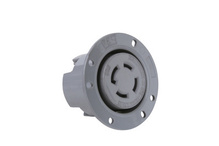 30A NEMA L1930 Flanged Outlet, Gray 30A NEMA L1930 Flanged Outlet, Gray