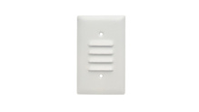 1-Gang 302/304 Stainless Steel Wall Plate, Louver Plate, Vertical, Painted White