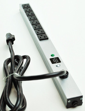 CabinetMate Plug-In Outlet Center Unit / 120V/20A / 20" long / 8 O/L / 6' cord / Computer Grade Surge CabinetMate Plug-In Outlet Center Unit / 120V/20A / 20" long / 8 O/L / 6' cord / Computer Grade Surge