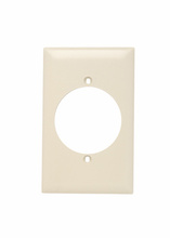TradeMaster® 1-Gang Nylon Wall Plate, 2.156-in Power Outlet Receptacle Opening, 2 Mtg Holes, Light Almond