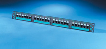 Clarity 6 24-port Category 6 patch panel - six-port modules - 19 in x 1.75 in
