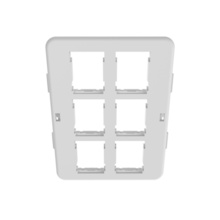 Bezel, Mab, HDJ, 6Port, 5Pk, White