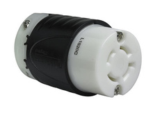 20A NEMA Connector L1820 - Black Back, White Front Body 20A NEMA Connector L1820 - Black Back, White Front Body