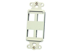 KEYSTONE TECHCHOICE RECTANGULAR STYLISTICS FRAME, 4-PORT, FOG WHITE KEYSTONE TECHCHOICE RECTANGULAR STYLISTICS FRAME, 4-PORT, FOG WHITE