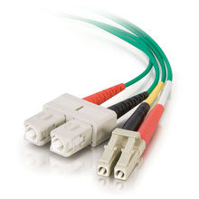 9.8ft (3m) LC-SC 62.5/125 OM1 Duplex Multimode Fiber Optic Cable - Plenum CMP-Rated - Green 9.8ft (3m) LC-SC 62.5/125 OM1 Duplex Multimode Fiber Optic Cable - Plenum CMP-Rated - Green