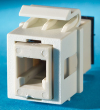 1 MT-RJ (2 fibers) fiber Keystone module, Fog White 1 MT-RJ (2 fibers) fiber Keystone module, Fog White
