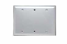 3 Gang Blank Aluminum Cover with Gasket and Screws 3 Gang Blank Aluminum Cover with Gasket and Screws