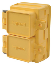 Turnlok® 65W47DPLX Watertight Duplex Receptacle, Yellow Turnlok® 65W47DPLX Watertight Duplex Receptacle, Yellow