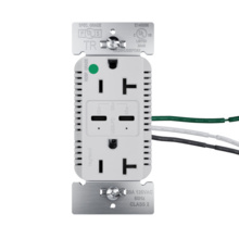 65W Hospital Grade USB Outlet, Type C, 20A, Tamper-Resistant, Gray