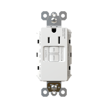 radiant® Tamper-Resistant 15A Simplex Self-Test GFCI Receptacles with SafeLock® Protection, White
