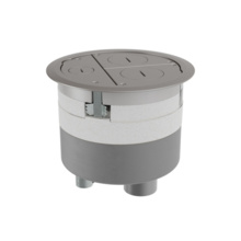Evolution 8-inch diameter furniture feed poke-thru assembly. Satin Nickel