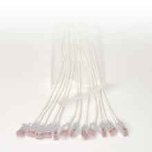 EZ Patch™ Flat Pack Reduced Diameter CAT6A, 24 Pack, White