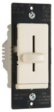 Discontinued - Discontinued - LS Series CFL/LED/Incandescent Single Pole Slide Dimmer, Non-Preset, Light Almond