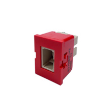 TracJack Module, 1-SC Simplex Multimode, Beige Adapter, Red Housing