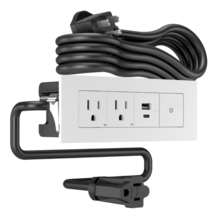 dash Furniture Power Center, 2 Outlet, 1 USB, and 1 Switch, White