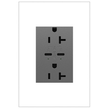 adorne® 30W USB Outlet, Type C, 20A, Tamper-Resistant, Plus-Size, Magnesium