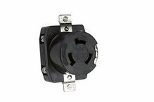 50A 125/250V Corrosion-Resistant Single Receptacle, 3-Pole 4-Wire, Black 50A 125/250V Corrosion-Resistant Single Receptacle, 3-Pole 4-Wire, Black