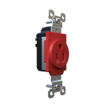 PlugTail® 15A 125V Tamper Resistant Heavy-Duty Spec Grade Single Receptacles, Red