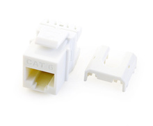 Cat 6 Quick Connect RJ45 Keystone Insert, White Cat 6 Quick Connect RJ45 Keystone Insert, White
