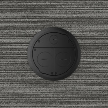 Evolution 8-inch diameter furniture feed cover. Black.