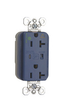 Discontinued - PlugTail® Hospital Grade Isolated Ground Surge Protective Duplex Receptacle, Blue