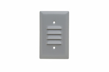 1-Gang 302/304 Stainless Steel Wall Plate, Louver Plate, Vertical, Painted Gray