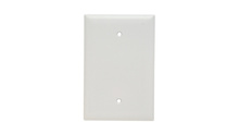 Jumbo 1-Gang Thermoset Wall Plate, Blank, Box Mounted, White Jumbo 1-Gang Thermoset Wall Plate, Blank, Box Mounted, White