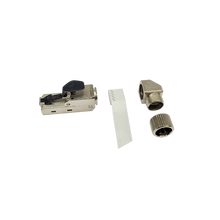 CAT6A Shielded 90 Degree Clarity High-Density Field Terminated 8 Position Modular Plug, 5 Pack CAT6A Shielded 90 Degree Clarity High-Density Field Terminated 8 Position Modular Plug, 5 Pack