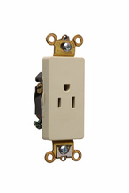 15A 125V Heavy Duty Decorator Spec Grade Single Receptacles, Back and Side Wire, Ivory