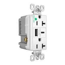 15W Hospital Grade USB Outlet, Type A/C, 20A, Tamper-Resistant, White 15W Hospital Grade USB Outlet, Type A/C, 20A, Tamper-Resistant, White