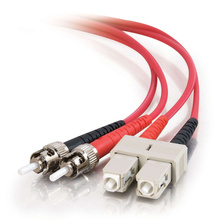 Discontinued - 16.4ft (5m) SC-ST 50/125 OM2 Duplex Multimode Fiber Optic Cable - Plenum CMP-Rated - Red