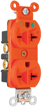 Isolated Ground Heavy Duty Hospital Grade Receptacles, Back and Side Wire, 20A, 250V, Orange Isolated Ground Heavy Duty Hospital Grade Receptacles, Back and Side Wire, 20A, 250V, Orange
