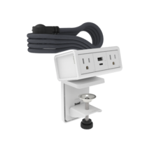 dash Desktop Power Center, 2 Outlets and 1 USB A/C, White