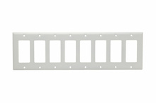 8-Gang 302/304 Stainless Steel Wall Plate, Decorator Openings, Painted White 8-Gang 302/304 Stainless Steel Wall Plate, Decorator Openings, Painted White