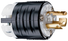 15A NEMA L515 Plug - Black Back, White Front Body 15A NEMA L515 Plug - Black Back, White Front Body