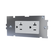 20Amp Device Plate With Tamper Resistant Decorator Plugtail Receptacle White