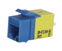 Category 6a Keystone Jack, Lacing Cap Termination, Blue Category 6a Keystone Jack, Lacing Cap Termination, Blue