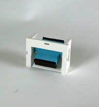 Series II Module, 1-SC Duplex (2 Fibers) Multimode, Aqua adapters, 60 degree exit Series II Module, 1-SC Duplex (2 Fibers) Multimode, Aqua adapters, 60 degree exit