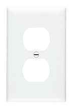 TradeMaster® Jumbo 1-Gang Nylon Wall Plate, 1 Duplex Receptacle Opening, White TradeMaster® Jumbo 1-Gang Nylon Wall Plate, 1 Duplex Receptacle Opening, White