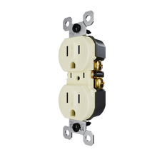TradeMaster® 15A 125V Tamper-Resistant External Pressure Plated Duplex Receptacle, Weather-Resistant, Light Almond