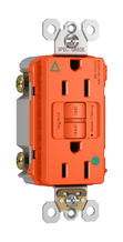 Hospital Grade Isolated Ground Tamper-Resistant 15A Duplex Self-Test GFCI Receptacles with SafeLock® Protection, Orange Hospital Grade Isolated Ground Tamper-Resistant 15A Duplex Self-Test GFCI Receptacles with SafeLock® Protection, Orange