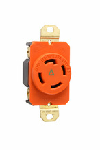 30A NEMA L1530 Single Receptacle, Orange, Isolated Ground 30A NEMA L1530 Single Receptacle, Orange, Isolated Ground
