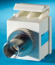 1-ST fiber Keystone module, Wiremold Ivory 1-ST fiber Keystone module, Wiremold Ivory