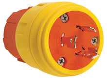 Turnlok® SteriGuard™ Antimicrobial Plug, 20A 125V, 2-Pole/3-Wire, IP65 NEMA 4X/6P, NEMA L5-20P, Yellow Turnlok® SteriGuard™ Antimicrobial Plug, 20A 125V, 2-Pole/3-Wire, IP65 NEMA 4X/6P, NEMA L5-20P, Yellow