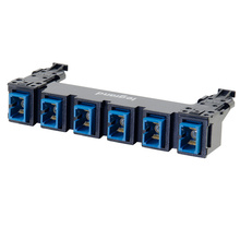 HDJ Series 6 SC  Simplex Fiber Adapter Panel, OS2, Blue HDJ Series 6 SC  Simplex Fiber Adapter Panel, OS2, Blue