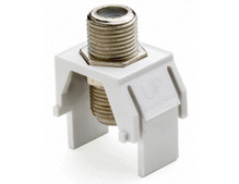 Non-Recessed Nickel F-Connector, White 50-Pack Non-Recessed Nickel F-Connector, White 50-Pack