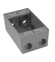 Weatherproof Single Gang Box, Gray Weatherproof Single Gang Box, Gray